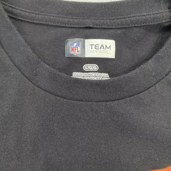 Cinncinati Bengals NFL Apparel Stitched Patch Mens Large Black Orange T Shirt - Picture 3 of 5